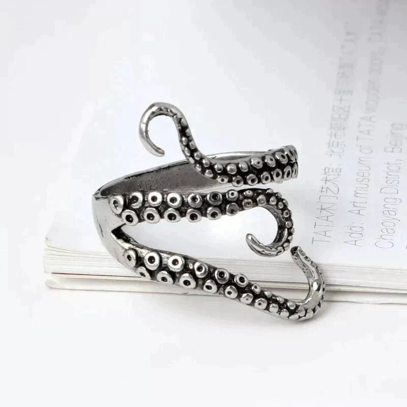 Embrace - Premium Silver Tentacle Ring