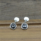 Cubic Crystal Silver Earrings