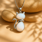 Timeless Cat Stone Necklace