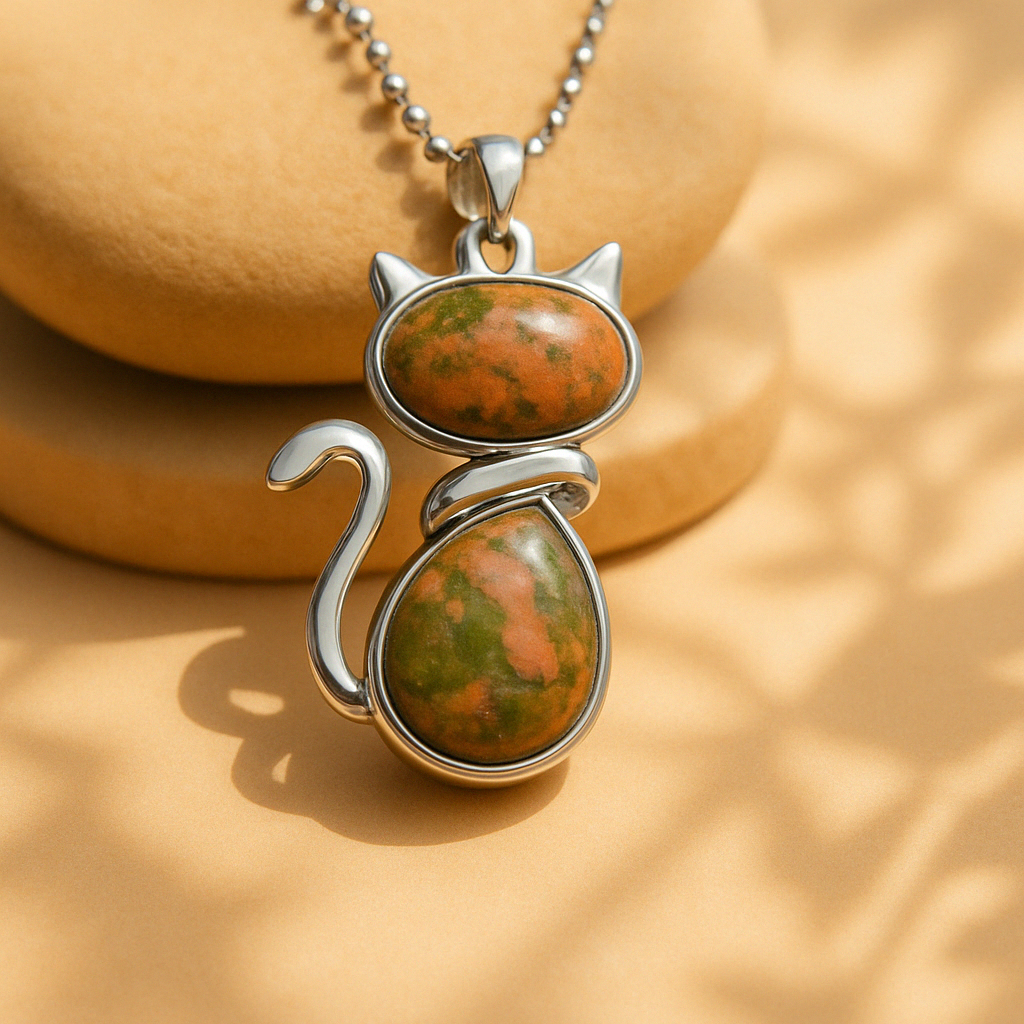 Timeless Cat Stone Necklace