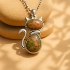 Timeless Cat Stone Necklace