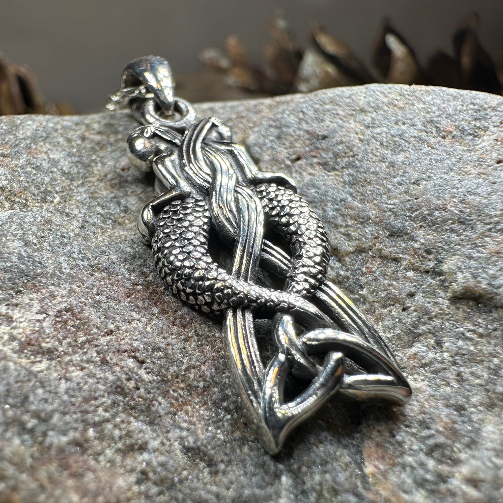 Celtic Mermaid Sisters Necklace