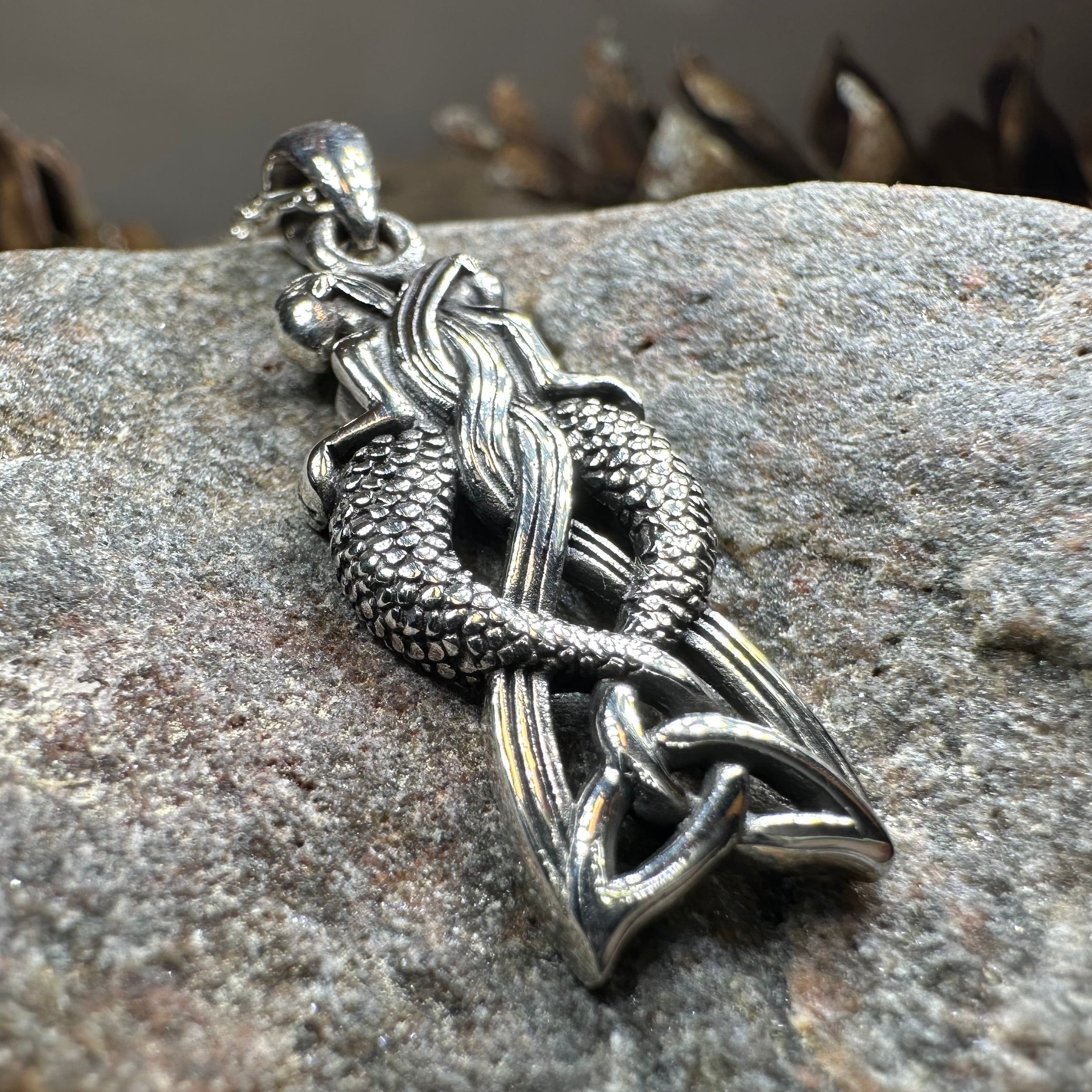 Celtic Mermaid Sisters Necklace