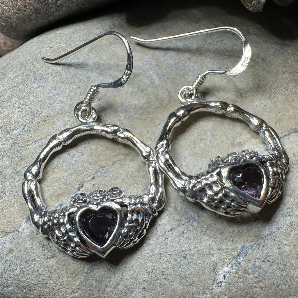 Gothic Claddagh Earrings