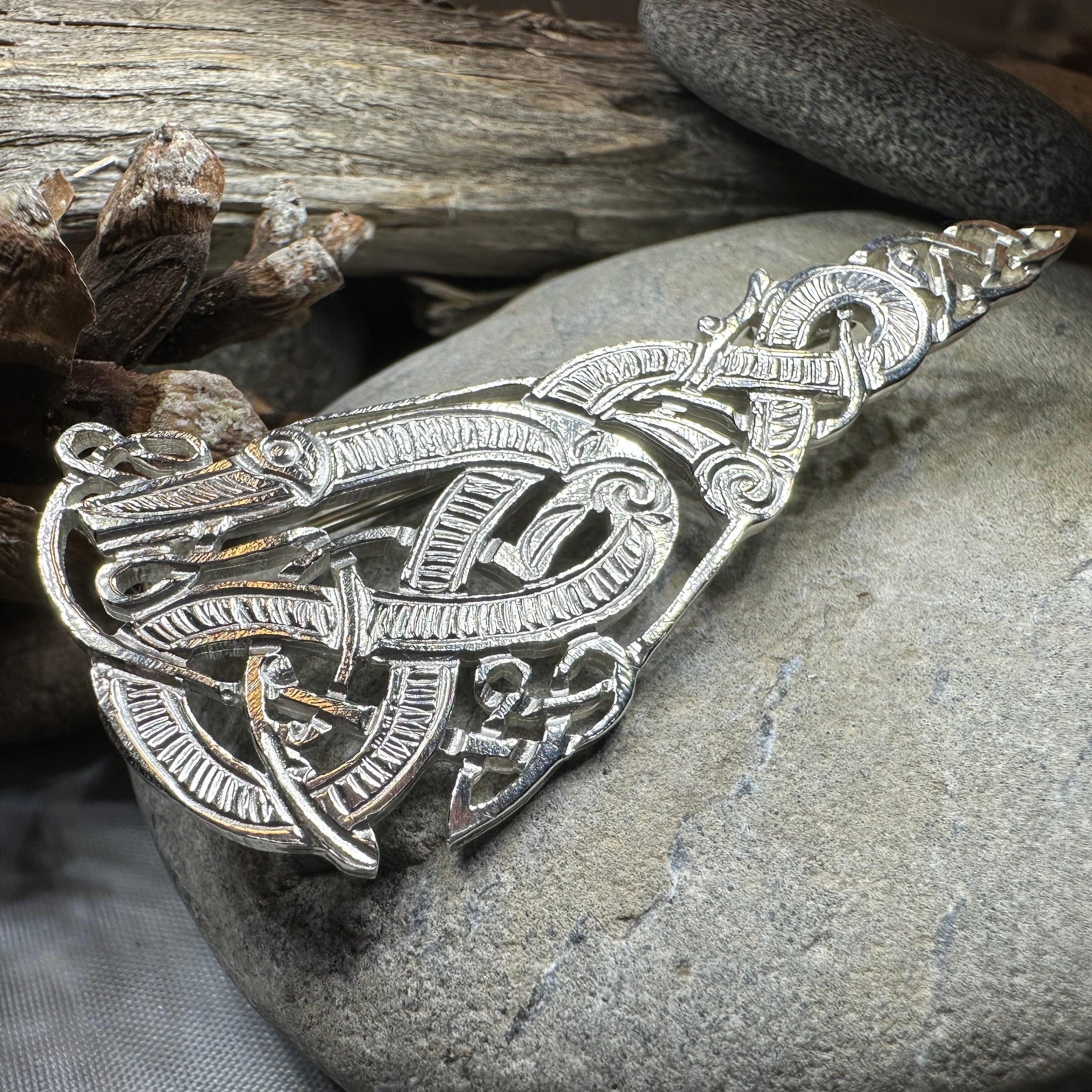 Artisan Irish Celtic Beast Brooch