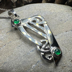 Artisan Large Irish Harp Necklace
