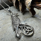 Celtic Guardian Raven Necklace