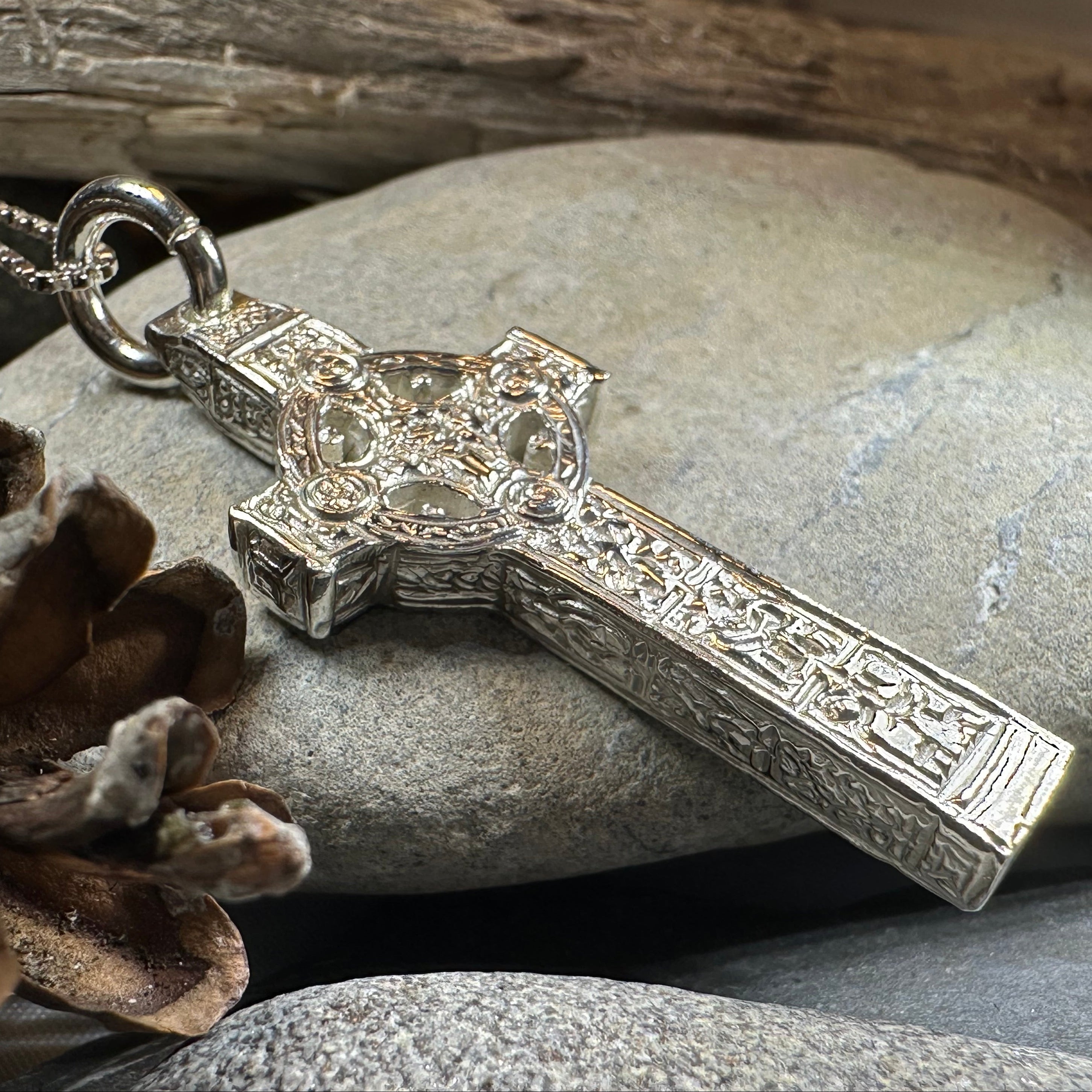 Artisan Irish Clonmacnoise Cross Necklace