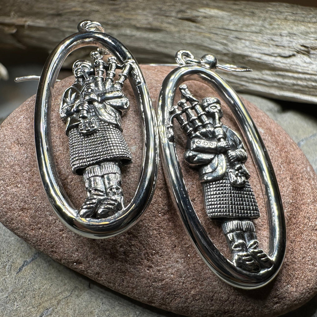 Tartan Bagpiper Earrings
