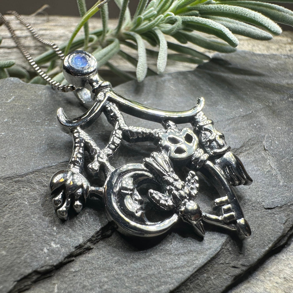 Moonstone Italian Cimaruta Pendant