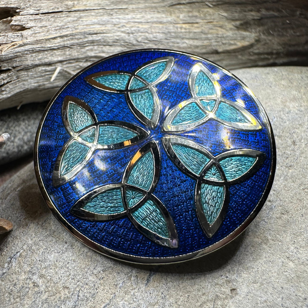 Trinity Knot Enamel Celtic Brooch