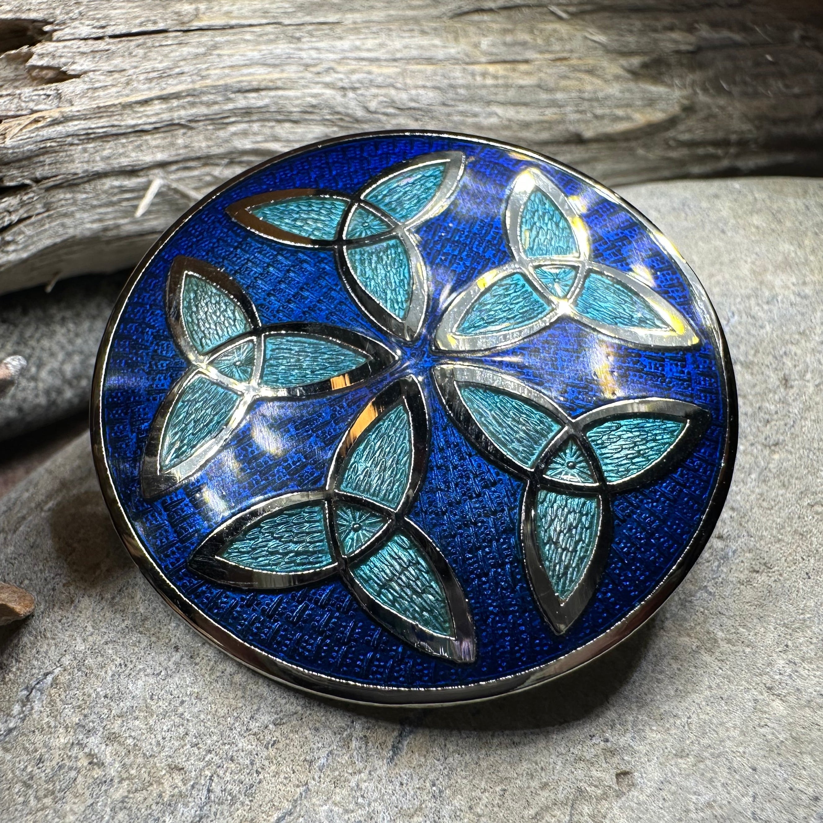 Trinity Knot Enamel Celtic Brooch