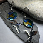 Colorful Hummingbird Artisan Earrings