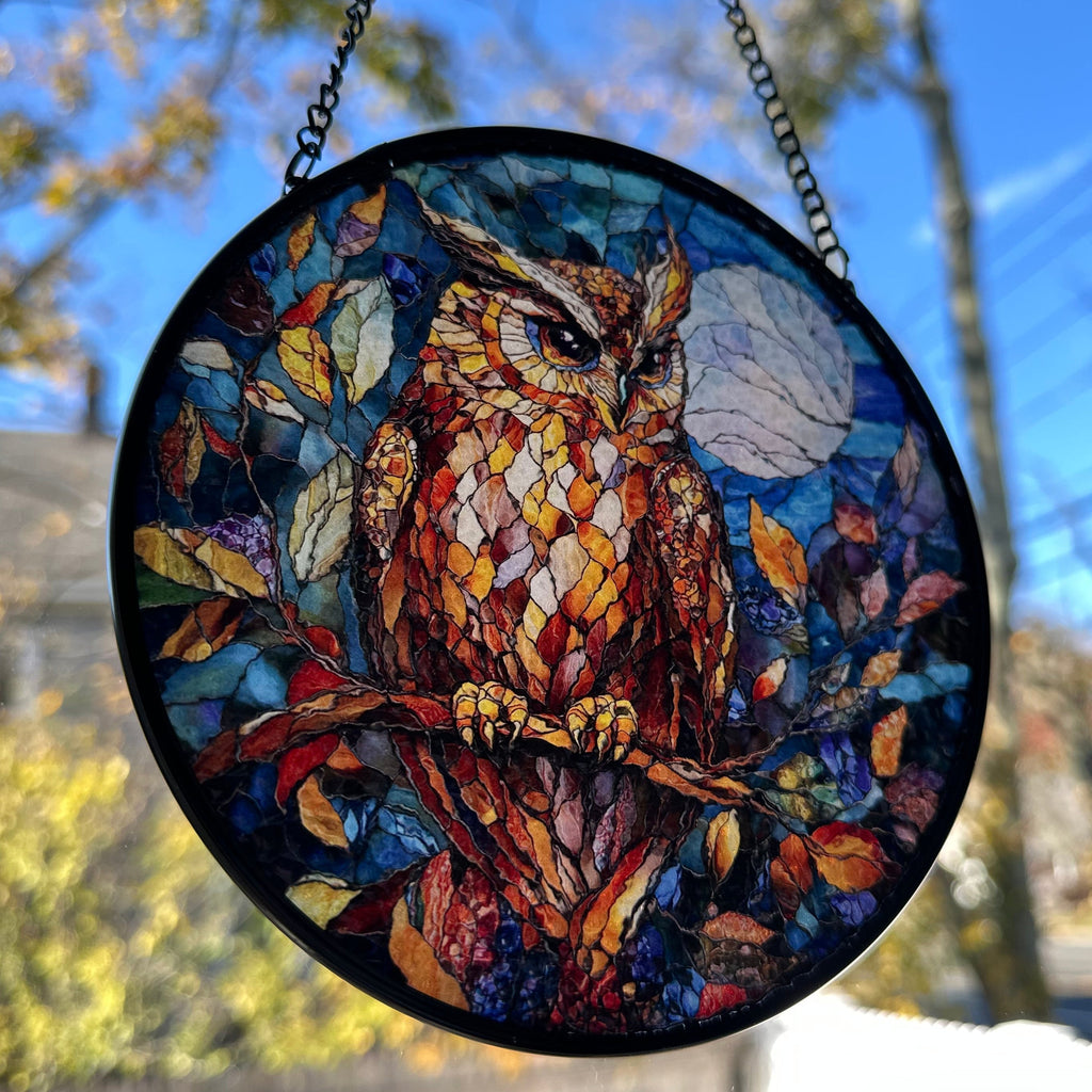 Autumn Night Owl Suncatcher
