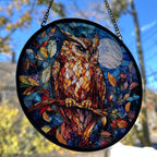 Autumn Night Owl Suncatcher