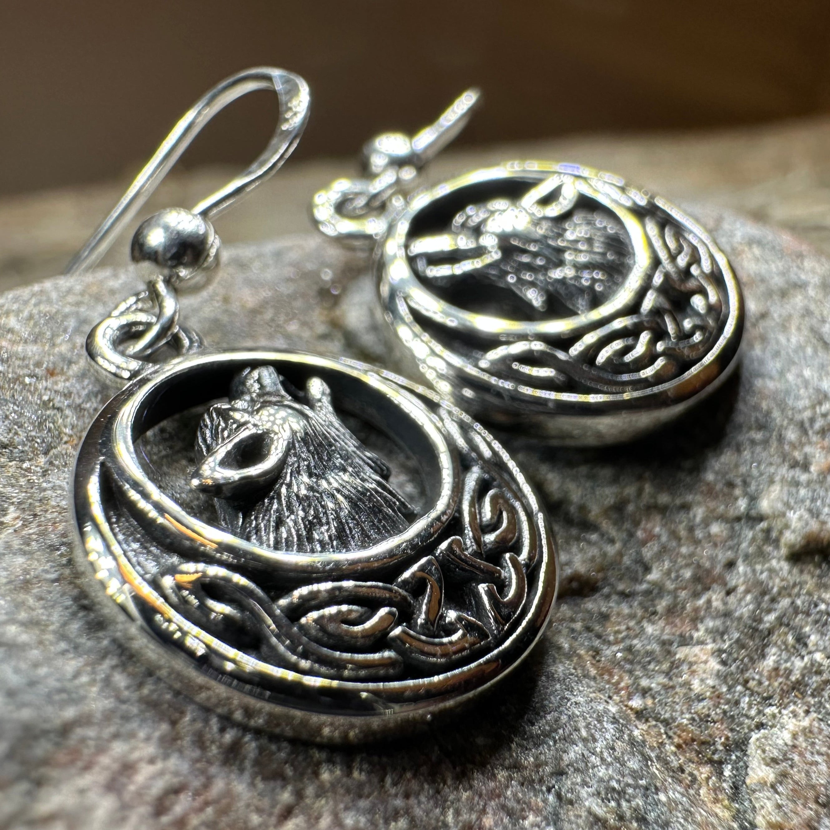 Celtic Wolf Spirit Earrings