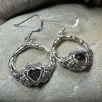 Gothic Claddagh Earrings
