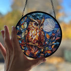 Autumn Night Owl Suncatcher