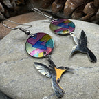 Colorful Hummingbird Artisan Earrings