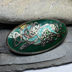 Enamel Celtic Dragon Brooch
