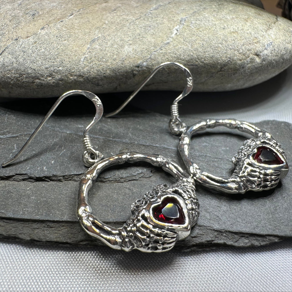 Gothic Claddagh Earrings