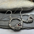 Gothic Claddagh Earrings