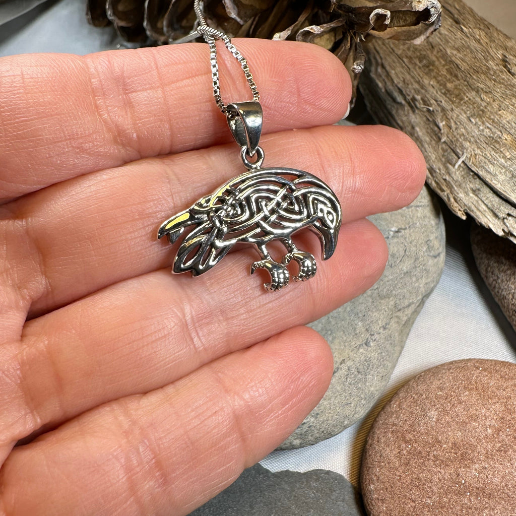 Oracle Celtic Raven Necklace