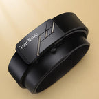 Customizable Men's Automatic Buckle Belt Faux Leather Business Casual Style