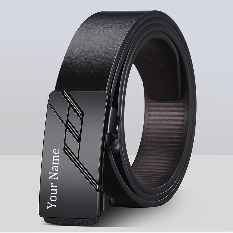 Customizable Men's Automatic Buckle Belt Faux Leather Business Casual Style