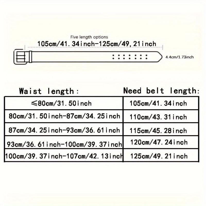 Men's Funky Style Double Prong Buckle Belt Top Layer Cowhide Leather