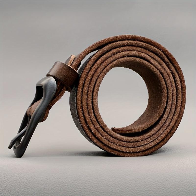 Men's Cowhide Belt Pin Buckle Classic For Daily Life and Work