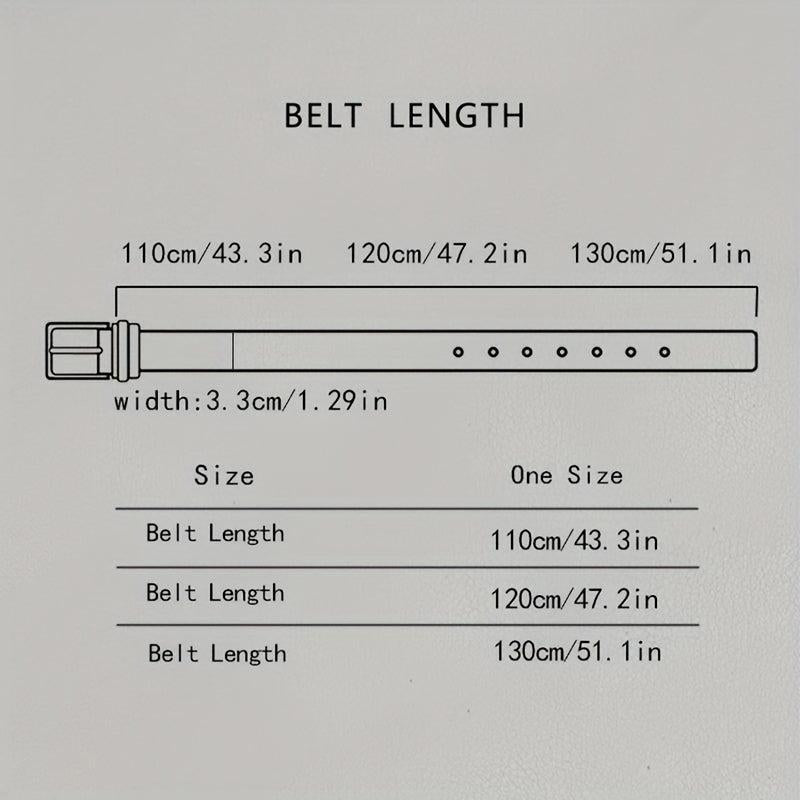 Men's Cowhide Belt Pin Buckle Classic For Daily Life and Work