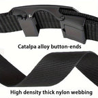 Adjustable Tactical Canvas Belt for Men, Olive Green