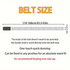 Adjustable Tactical Canvas Belt for Men, Olive Green