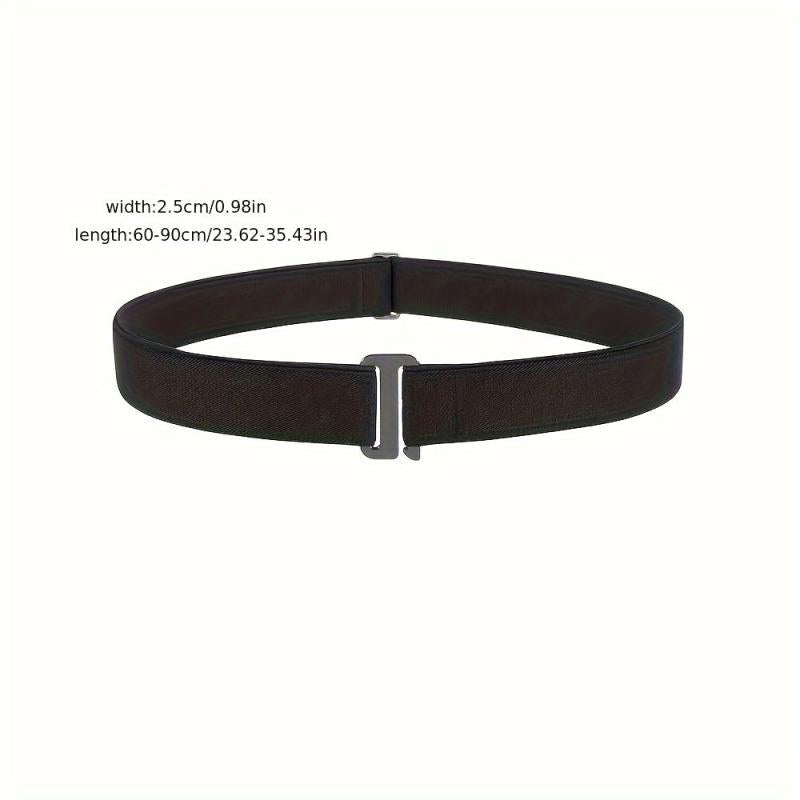 Men's No Show Stretch Belt Invisible Elastic Web Strap Belt