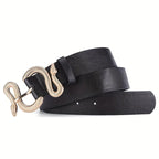 Snake Shaped Buckle Retro Versatile Belt with Soft Waist Belt