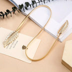 Women's Adjustable Leaf Metal Waist Belt for Dresses