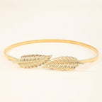 Women's Adjustable Leaf Metal Waist Belt for Dresses