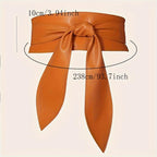 Women's Bow Tie Belt Wide Waistband for Dresses and Coats