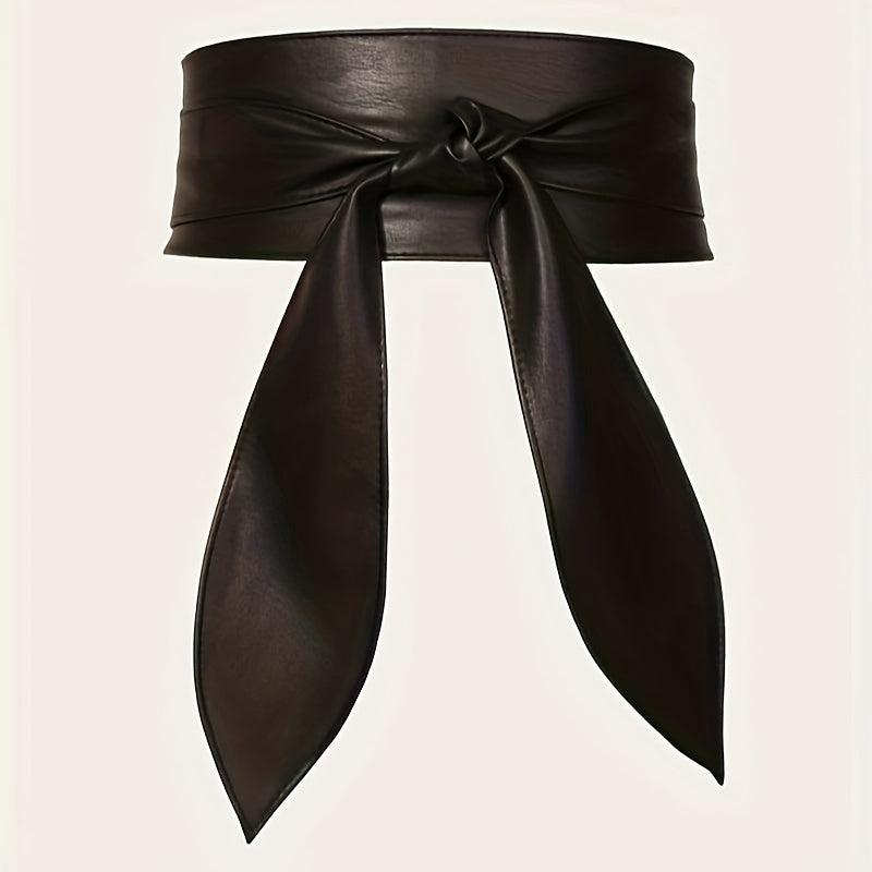 Women's Bow Tie Belt Wide Waistband for Dresses and Coats
