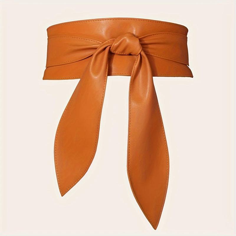 Women's Bow Tie Belt Wide Waistband for Dresses and Coats