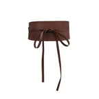 Women's Bow Tie Belt Wide Waistband for Dresses and Coats