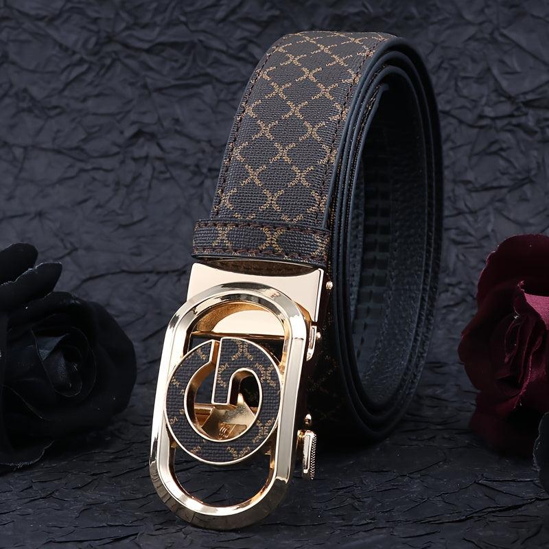Automatic Buckle Belt Business Casual Men's Leather Belt