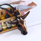 1PC Men's Retro Resin Bull Head Pendant Necklace