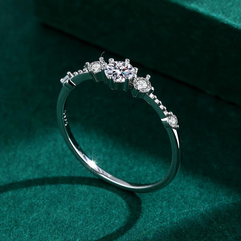 Classic Zircon Ring 925 Silver Hand Jewelry Finger Ring