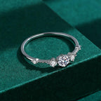Classic Zircon Ring 925 Silver Hand Jewelry Finger Ring
