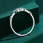 925 Silver Ring with Zircon Inlay - Dainty Party Accessory
