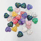 30pcs Colorful Heart Resin Charms for Jewelry Making