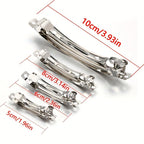 10pcs Silver Metal Spring Hair Clips Hairpin Base DIY Jewelry Making Barrettes