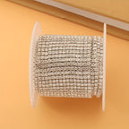 2mm Silver Rhinestone Chain Nail Art Decoration Clothing Shoe Phone Cup Decor